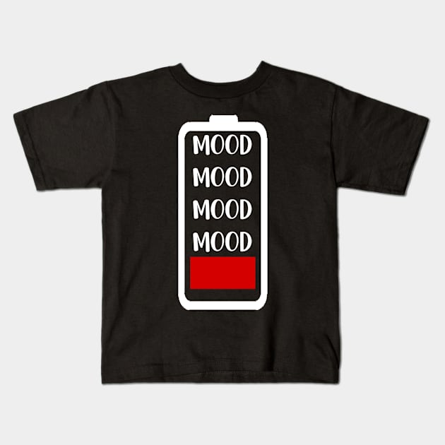 Antisocial One Percent Mood Battery 1% Mood Depressed Gift Kids T-Shirt by StacysCellar